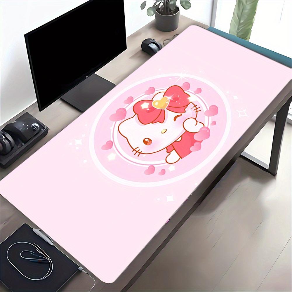 Hello Kitty, Pink Heart Themed XXL Mouse Pad - Non-slip Rubber Desk Mat for Gaming and Office Use, Multi-Function Keyboard 0826047a