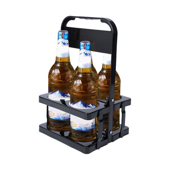 Portable Drink Carrier Folding Cup Holder for Car Reusable Cup Holder with Handle Foldable Beverage Holder for Coffee Beer Wine Soda Juice