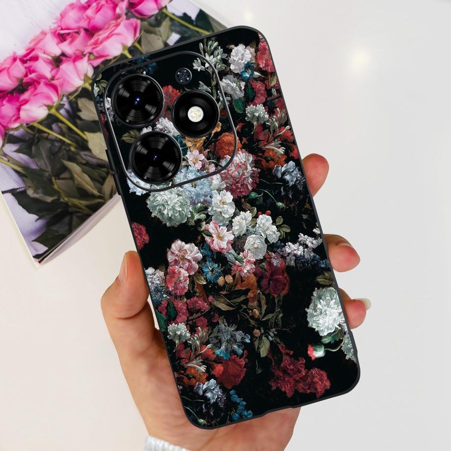 For Tecno Spark GO 2024 2023 2022 Case Soft TPU Silicone Clear Bumper Coque BG6 BF7n KG5 Fundas Marble Space Man Dragon Etui