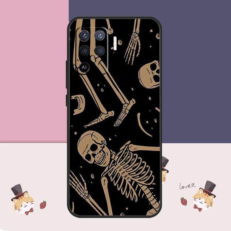 Психоделический чехол-скелет для Oppo A77 A17 A57 A40 A78 A54 A74 A94 A76 A16 A96 A18 A60 A80 A38 A58 A98 A15 A5 Pro