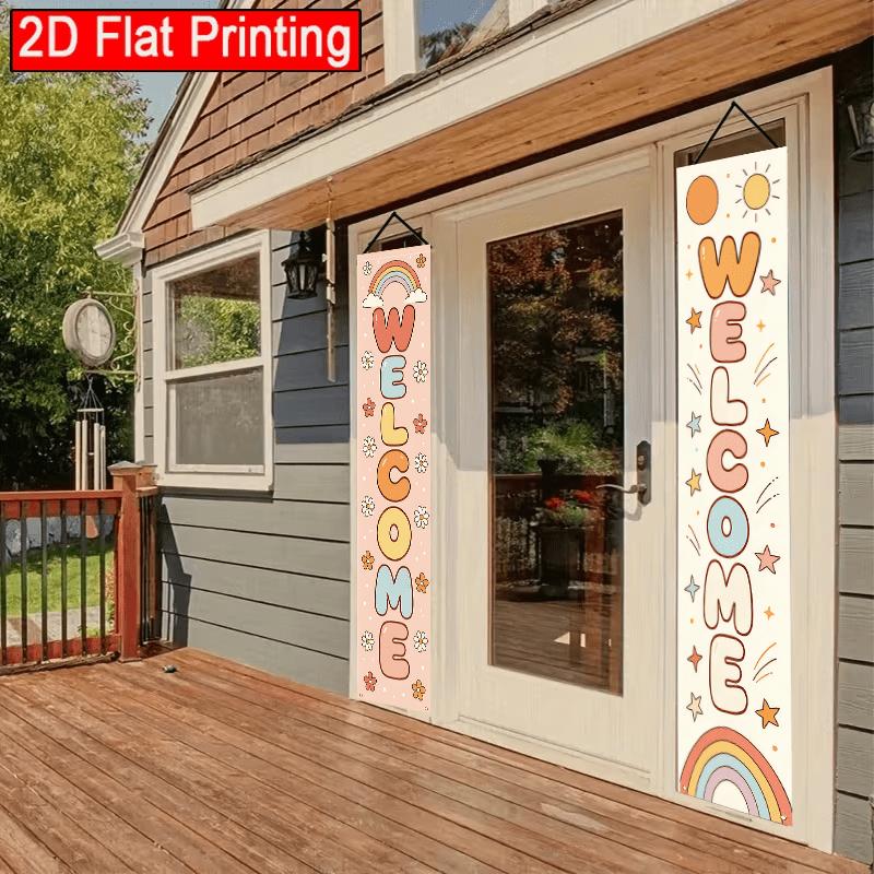 Chinese Spring Festival Banner - Traditional Couplet Porch Decor - Retro 70s Hippie - Porch Hanging Door Decor (8817)