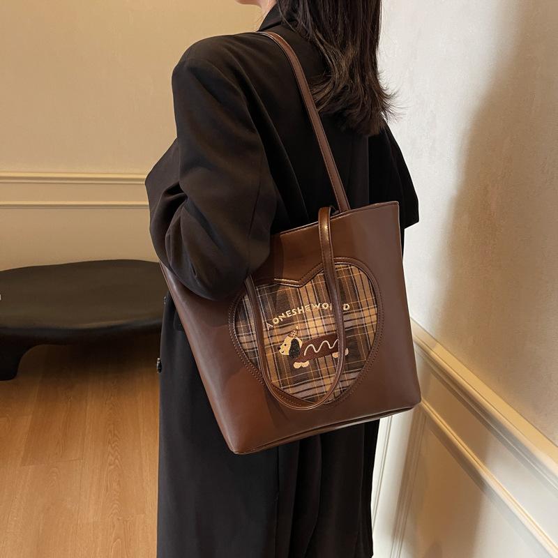 Retro large-capacity armpit bag autumn and winter women's bag 2025 new commuter tote bag fashion single shoulder double shoulder dual-purpose bag