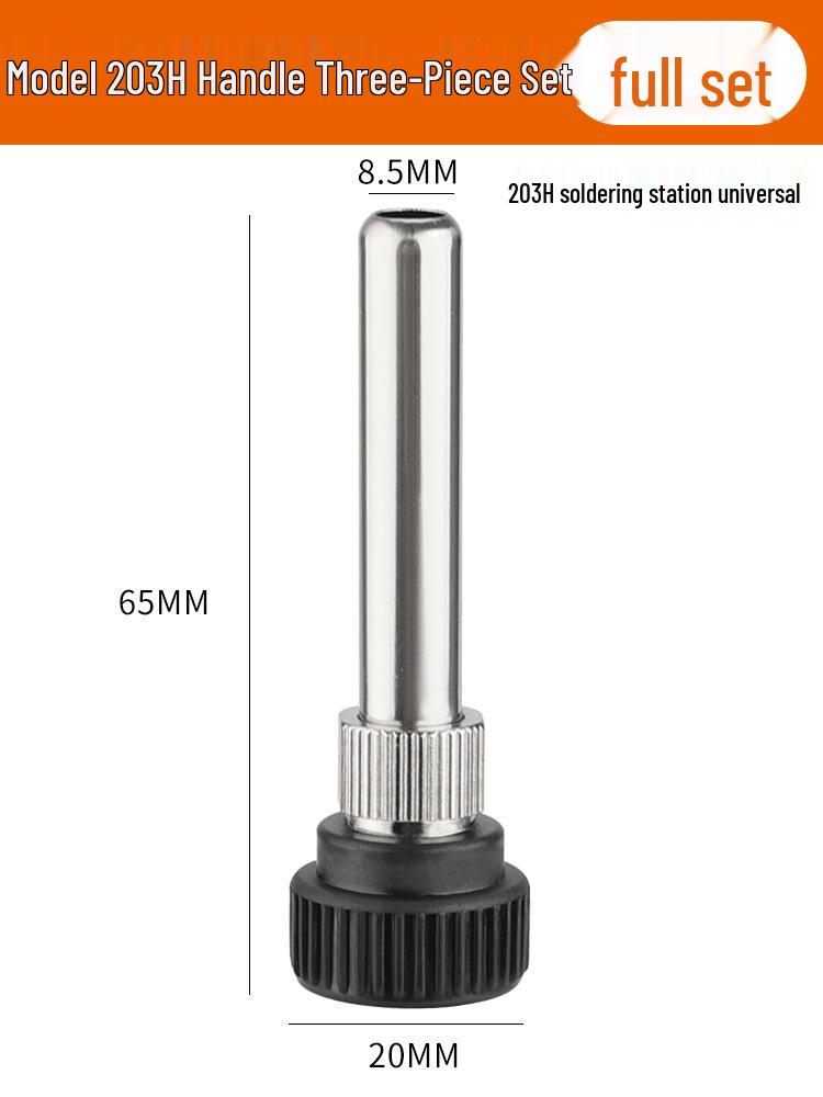 936 Soldering Station Handle Accessories: 907 Iron Tip 3-Piece Set with 203/205H Stainless Steel Sleeve Socket
