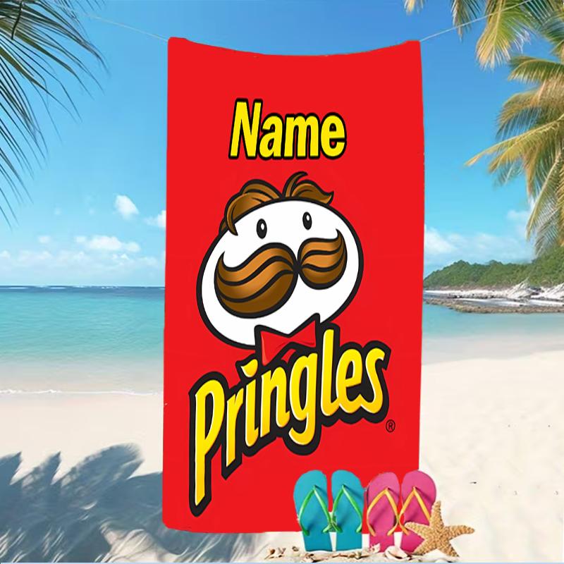 Customizable personalized beach towels Pringles themed designs.Suitable for the beach, yoga, sports;ideal as beach accessories