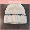 Simple Hat Knitted With Solid Color Design Suitable For Daily Cold Seasons