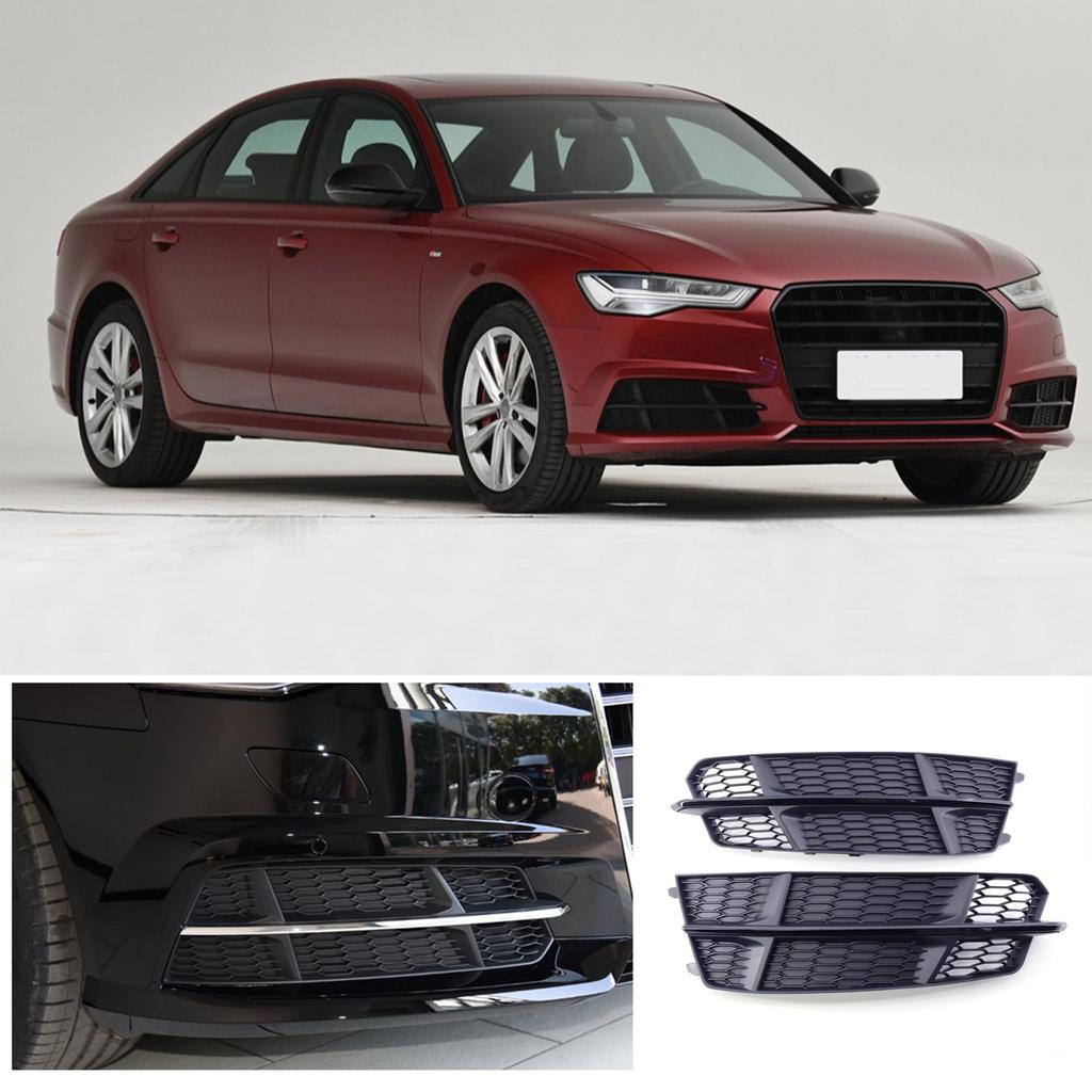 Передняя решетка радиатора для A6 (С7) S-Line (OEM:4G0807682AN 4G0807681AN) Решетка из АБС-пластика