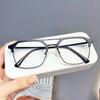 Men Women Vision Care Square Ultra Light Frame Eye Protection Myopia Glasses Business Eyeglasses