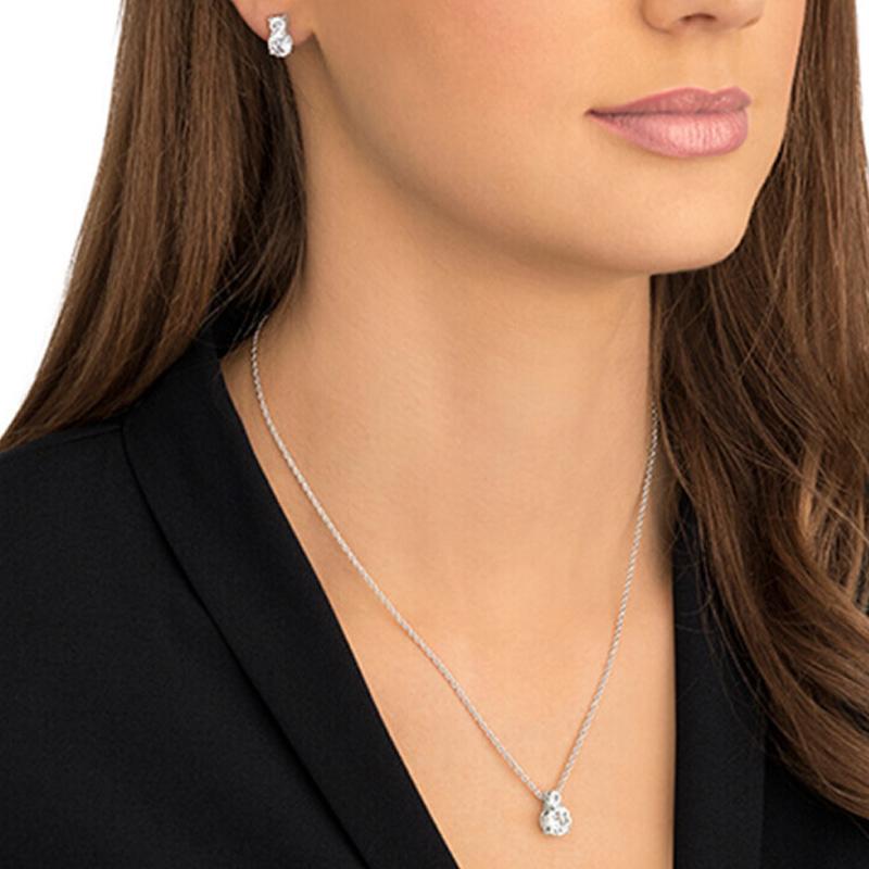 Swarovski Набор "Блеск" Колье и Серьги Женские украшения Серебро 1807339