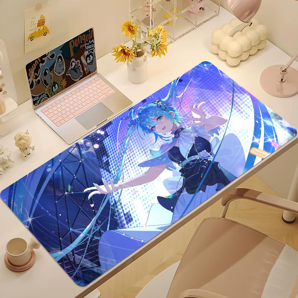 Виртуальный японский MMiku Кавайный Милый Коврик для Мыши Нескользящий Утолщенный Коврик для Мыши Большой Замок по Краю для Письма Офисный Студенческий Игровой Коврик