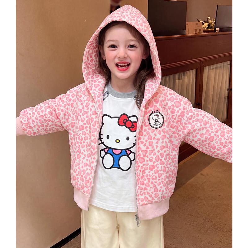 Hello Kitty Повседневная осенняя куртка с капюшоном для девочек