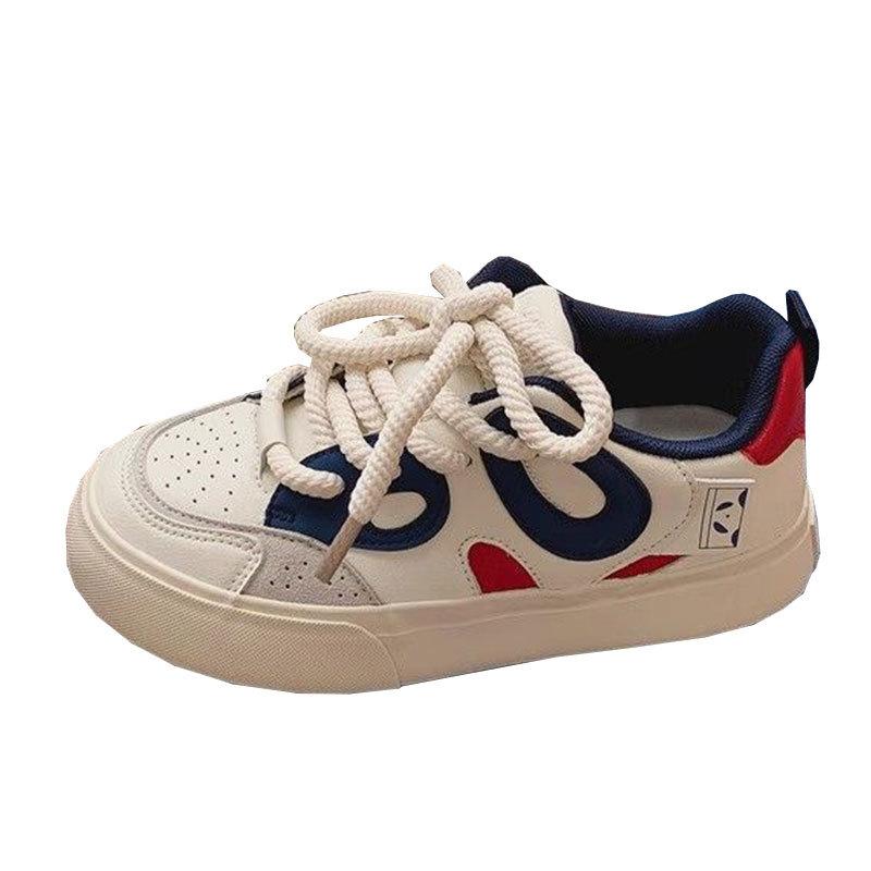 Оригинальный дизайн, белые туфли с пандой, новые модные универсальные повседневные туфли для студентов с круглым носком, осень 2025 г.