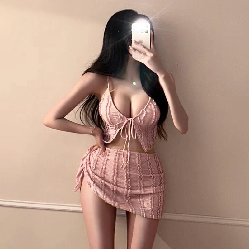 Новый корейский комплект бикини-трикини для маленькой груди: Стиль Pure Desire с майкой с оборками