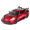 1:32 Scale Chevrolet Corvette Supercar Model Car, Pull Back Diecast Simulation Metal Alloy Vehicles Toy Car with Sound and Light for Children Gifts