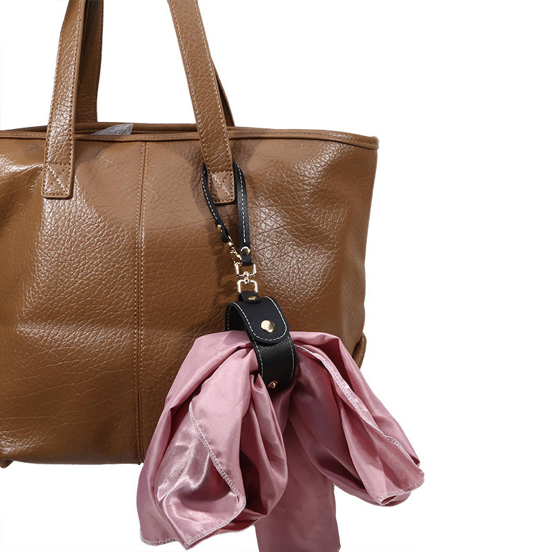 2PCS Portable Strap Holder with Clasp Women Beach Outdoor Snap-On Leather Glove Holder for Handbag Hat Towel