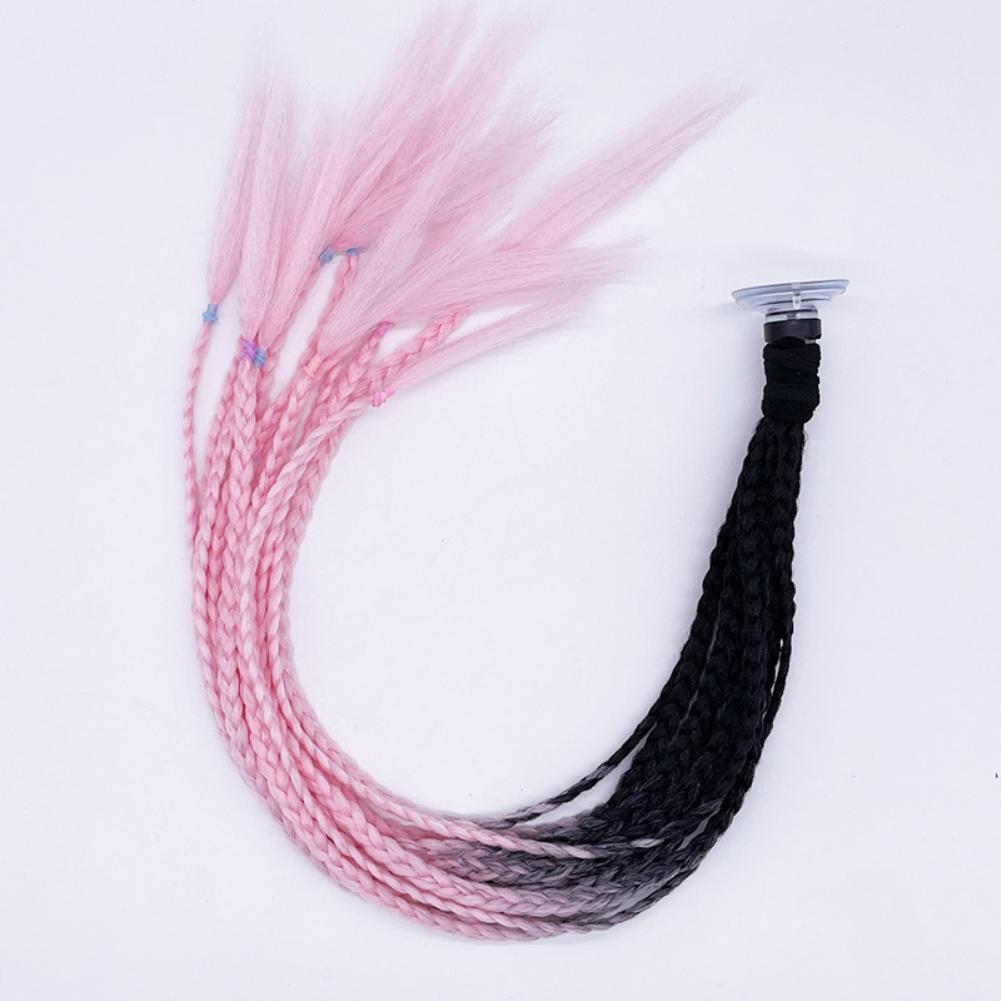 Мужской шлем, женский плетеный мотоциклетный хвост, грязный градиент, рампа для волос, панк-байкерский шлем, украшение 55 см