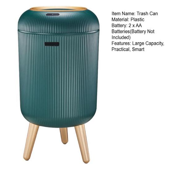 Мусорное ведро с крышкой с датчиком движения, большой вместимостью, управление без помощи рук, автоматическое умное мусорное ведро для ванной комнаты, корзина для мусора