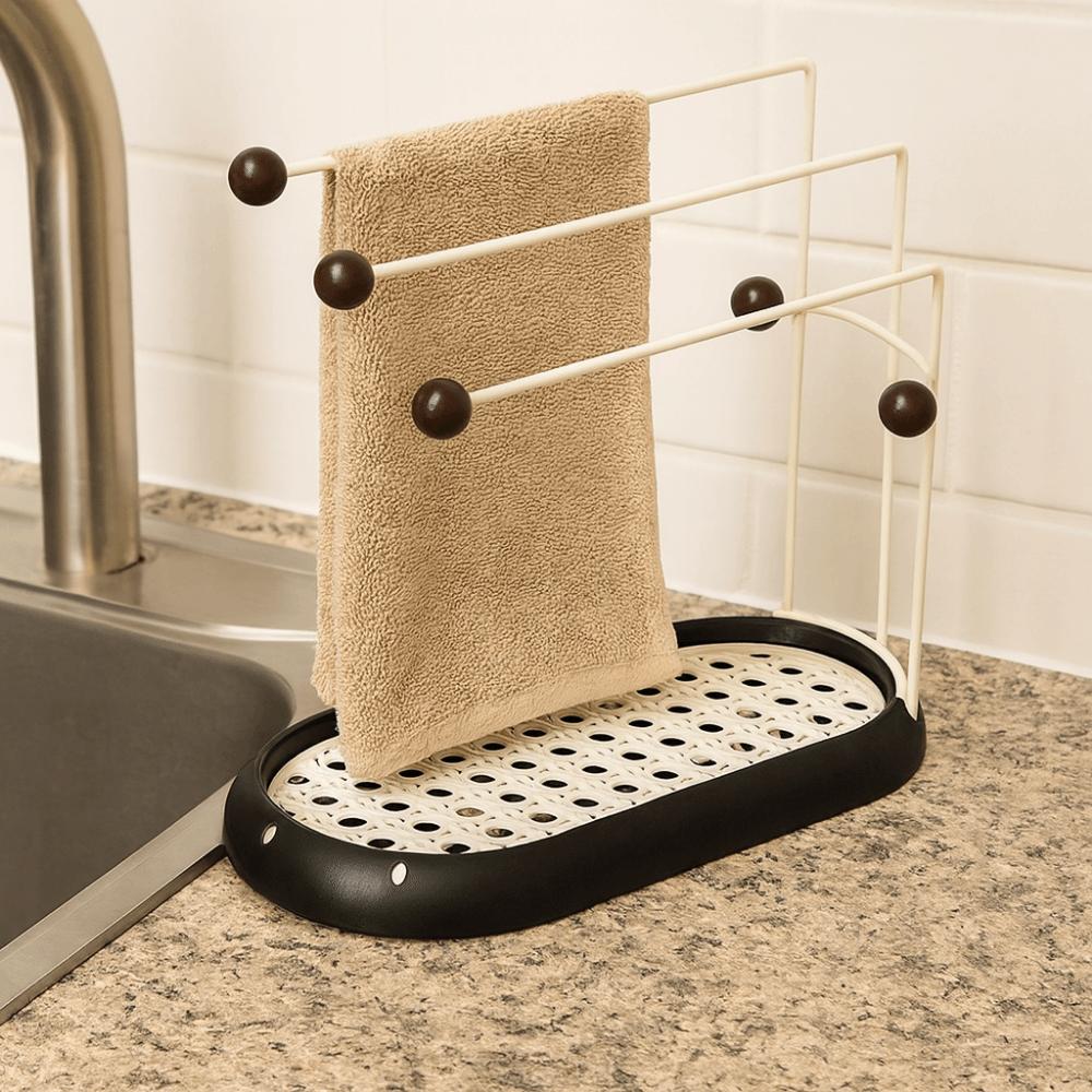 Household Jewelry Storage Rack Multi-Layered with Drawer Necklace Display Stand Plastic Space Saving Kitchen Rag Rack Home Use