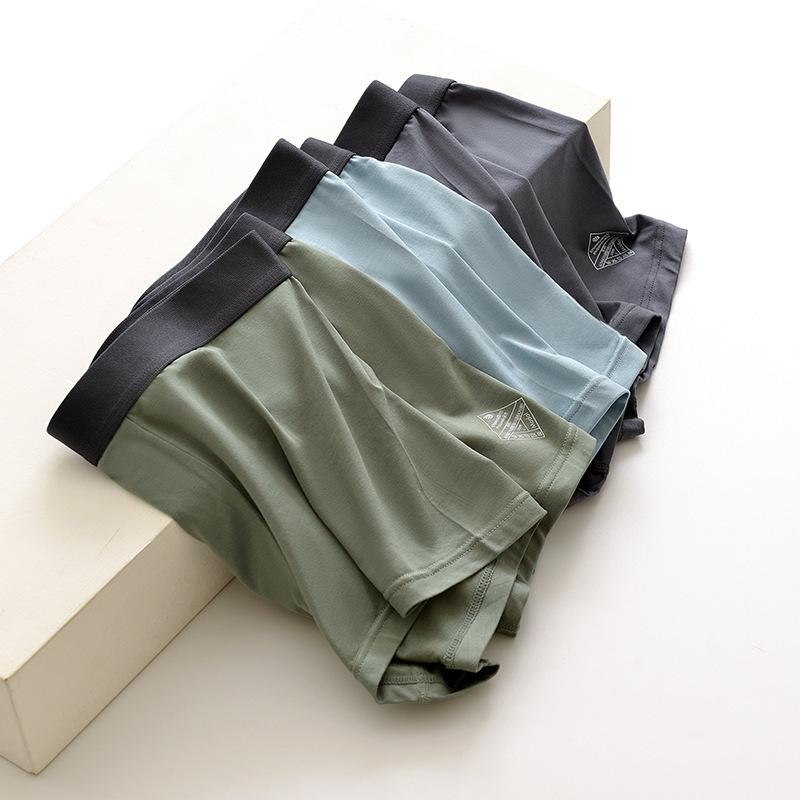 Мужские боксеры-брифы из модала в японском стиле MUJI Nishikawa — высокое качество, однотонные контрастные цвета для лета