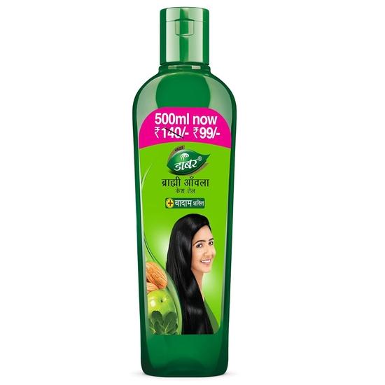 Dabur Масло для волос Brahmi Amla - 500 мл | Для сильных, длинных и густых волос | Питает кожу головы | Контролирует выпадение волос, укрепляет волосы и способствует их росту