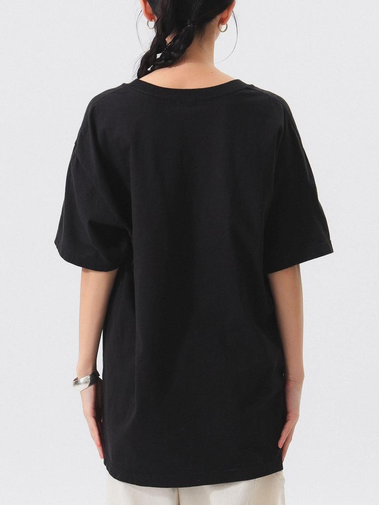 BEAMS BOY S/S TEE [Special Order] City Lights Bookstore Pat Ryan T-Shirt, Women's, Black, Size L