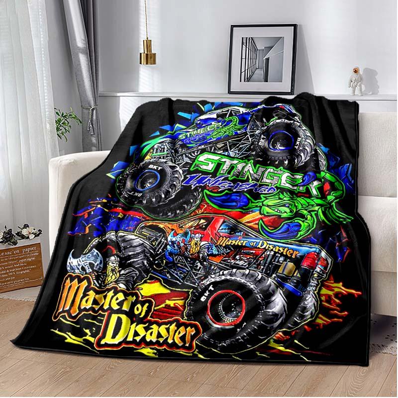 Monster Jam Grave Digger Truck Hot Wheels Диван Одеяло Легкое теплое изоляционное одеяло Кровать Офисный автомобиль наколенники Плед Одеяло