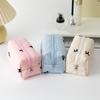 Pink Bow Make Up Bag Portable Cosmetic Pouch Aesthetic Large Travel Makeup Bag Organizer Pencil Purse Accessories for Women
