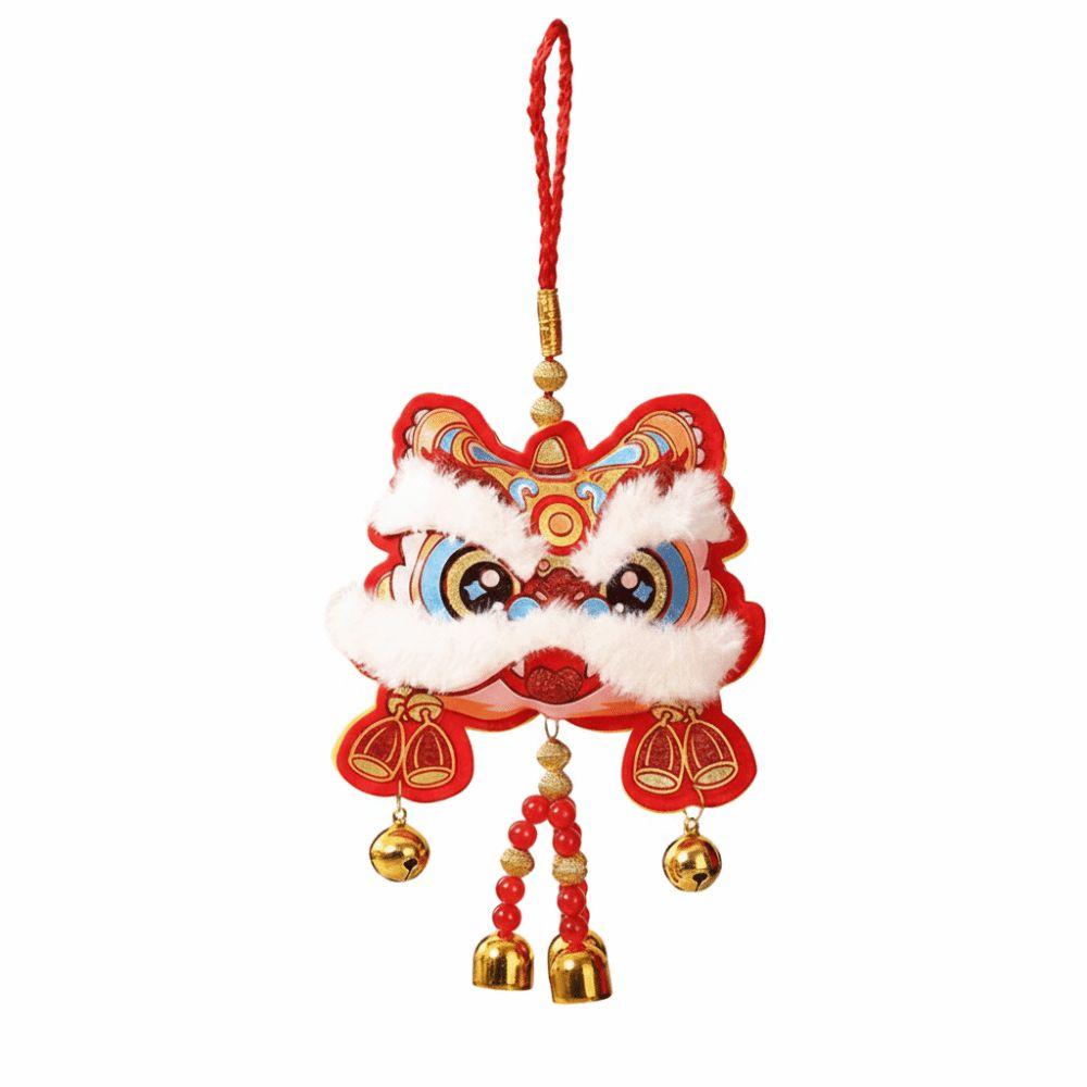 Cartoon Blessing  Wind Chime Waking Lion Lunar New Year Ornament  Home Living Room