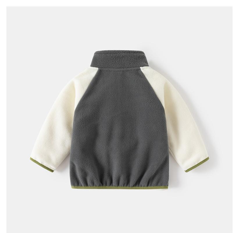 Children's Fleece Jacket Autumn and Winter 2024 New Girls Outdoor Coat Double-sided Fleece Thickened Boys' Warm Top