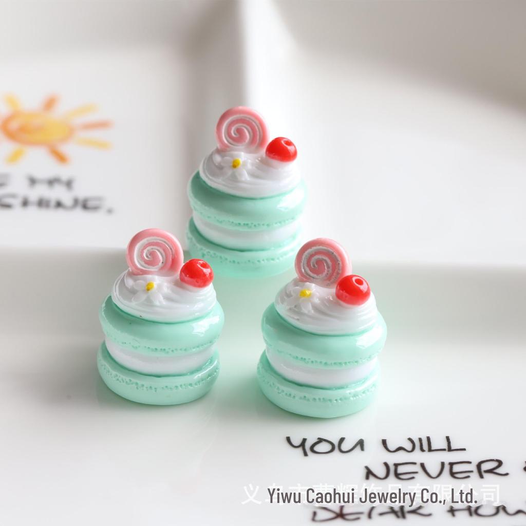 3D сэндвич-макарон торт DIY кремовый ювелирный телефон кулон украшение