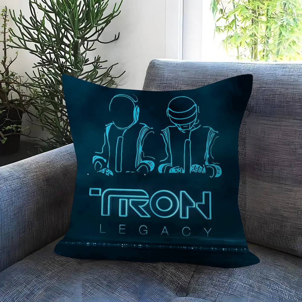 Band ddDaft cool logo Punk Pillow Gift Home Office Decoration Bedroom Sofa Car Cushion Cover case 45x45