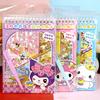 Мультяшный набор Sanrio с миниатюрной сценой, наклейки с пейзажем, строительные наклейки, веселье для детей, снятие стресса, 3D-наклейки, дневник, украшение для DIY