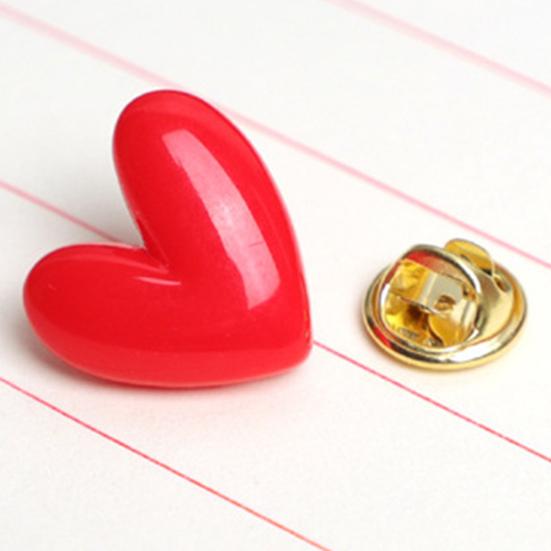 Red Heart Shape Brooch Wedding Party Jewelry Brooch Pin Women Lovers Gift