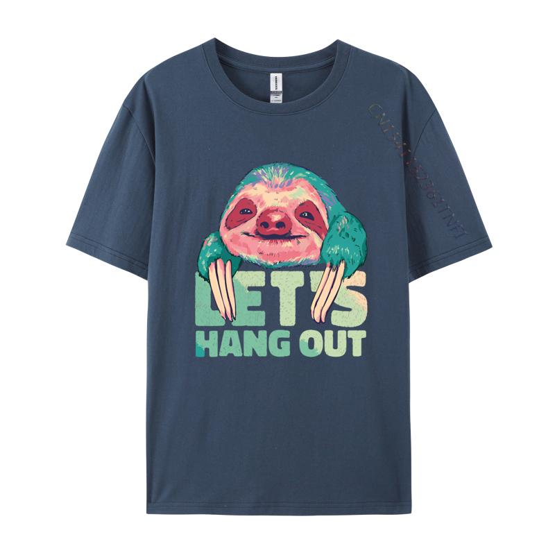 Sloth Face Claws Sleeping Lounging Tshirt Unisex Cotton Tshirts Classic Casual Tee Slim Fit Shirts Unisex Graphic