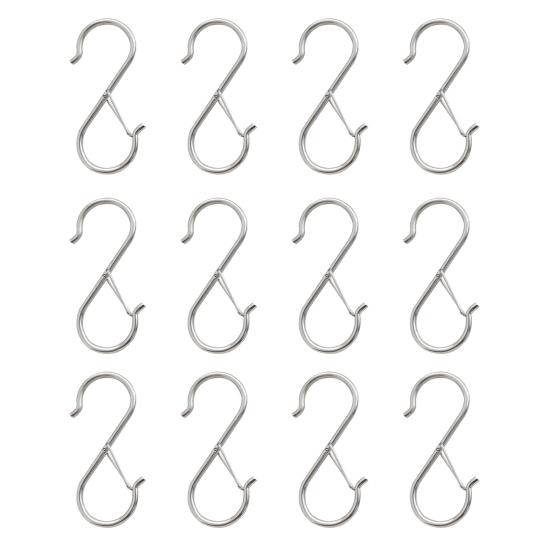 12 шт. крючки для ванной комнаты, зажим для замка, ветрозащитный, противоскользящий, подвесная безопасная пряжка, сверхмощные крючки S, подвесные крючки для растений, крючки для шкафа, держатели для хранения кастрюль для посуды