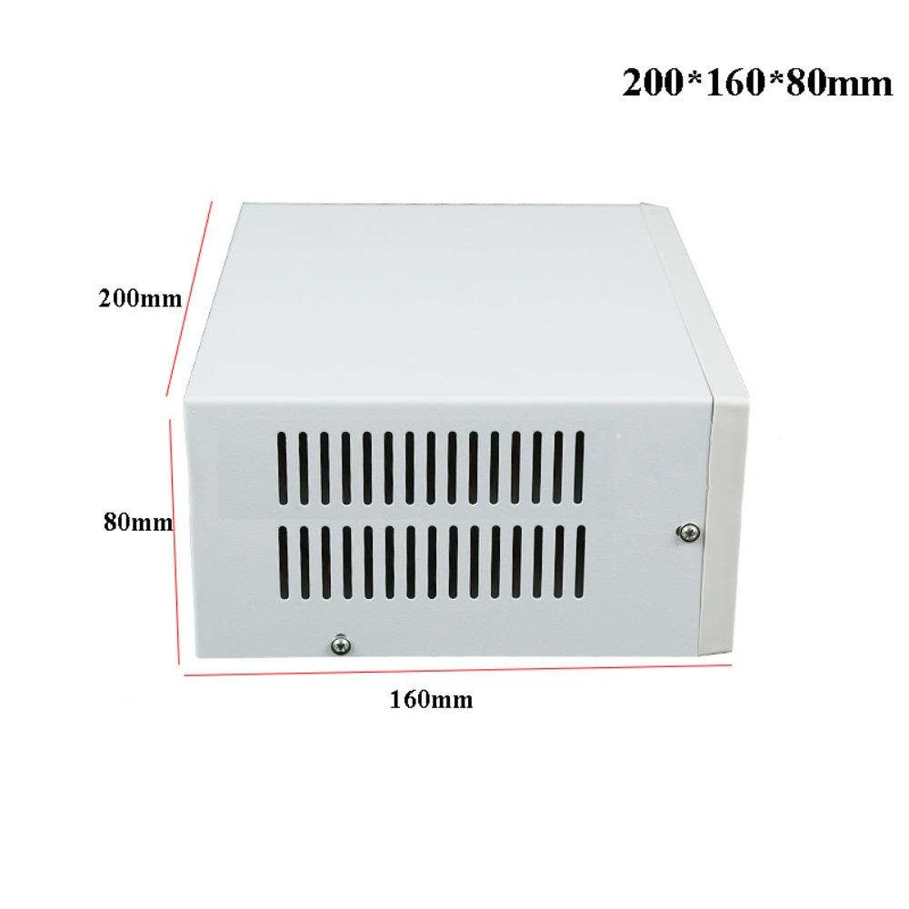New 200*160*80mm Enclosure Project Case Plastic&Iron Grey DIY Junction Box Outdoor Indoor Housing Box