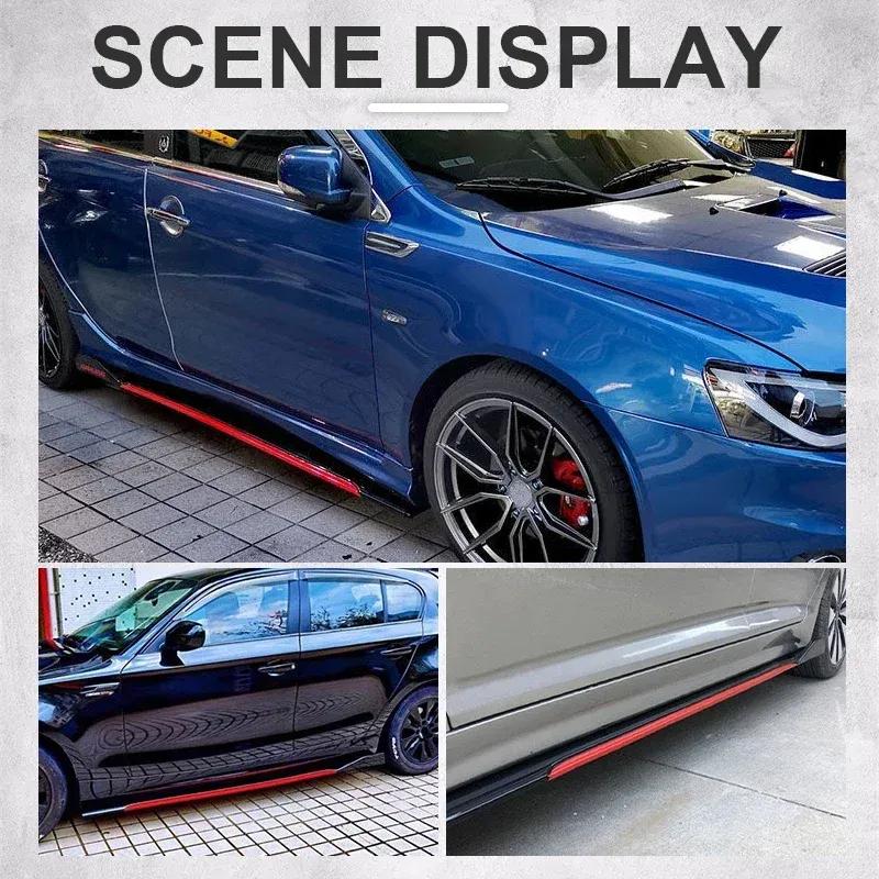 Hot Sale Car Side Skirt Adjustable Bumper Carbon Fiber Modifiedextension Rocker Plate Lip For Kia For Ford For Mazda For BMW