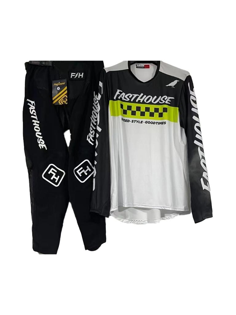 Downhill suit, mountain bike riding suit, men's and women's suit, moisture-wicking off-road motorcycle racing suit, street car quick-drying