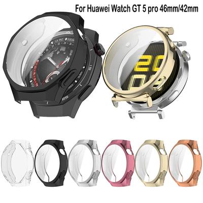 Полный защитный чехол-накладка для Huawei Watch GT 5 pro 46мм 42мм, сменные аксессуары, 360 TPU защита экрана