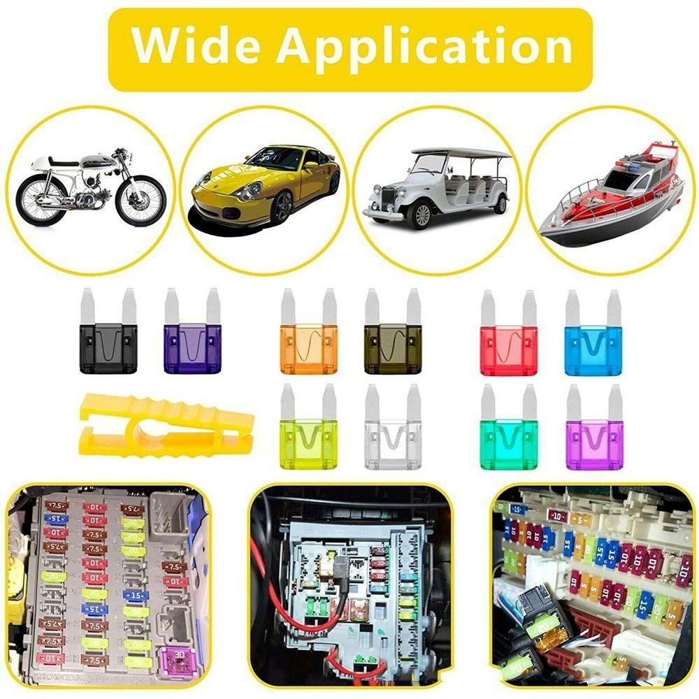 120pcs/box 2A-35A Fuse Combination Kit Plastic Box Auto Assortment Fuse Car Fuse Car Truck