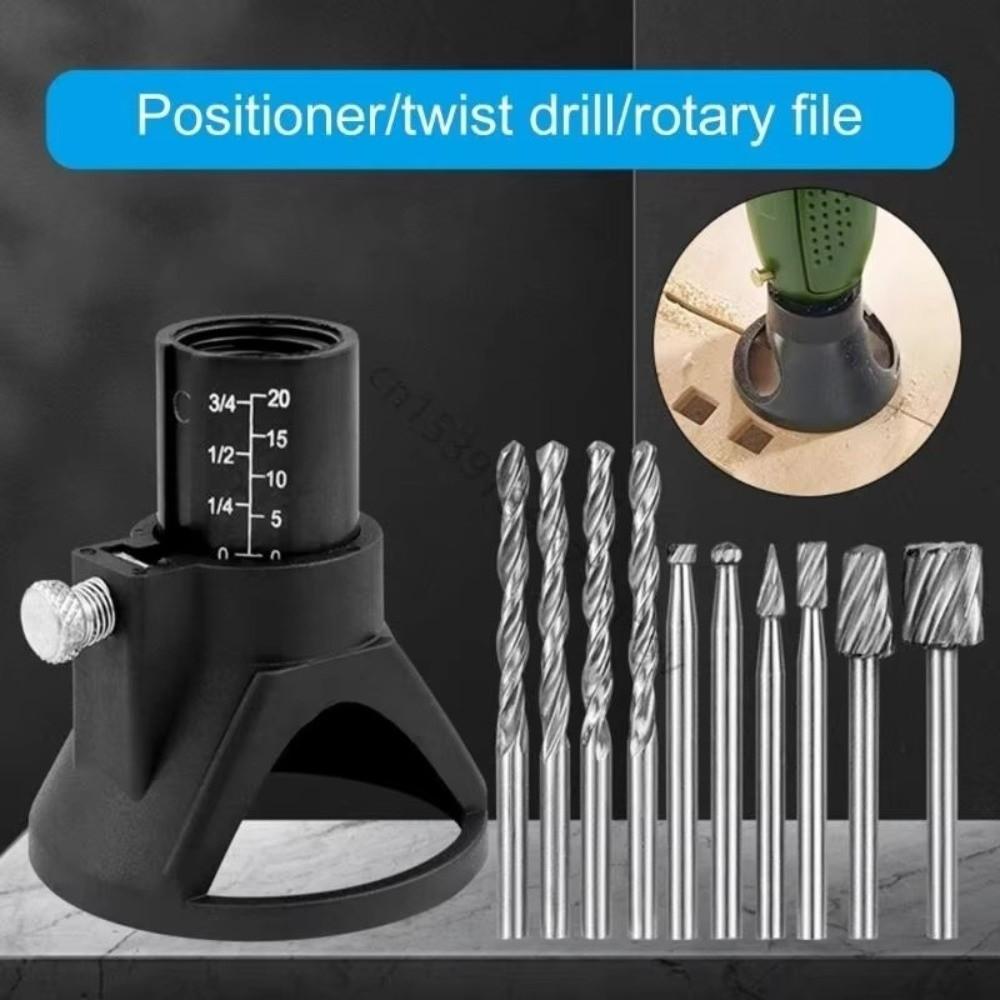 Rotary Engraving Holder Rotary Router Bits Dedicated Locator Milling Cutter Set Home Improvement