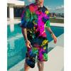 Summer Color Vortex 3D Print T-Shirts Shorts Sets Men's Tracksuits Oversized Short Sleeve T Shirt Pants Set Man Suits Clothing