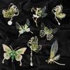 Imitation Pearl Brooches Dragonfly/Butterfly Shaped Jewelry Pin Badge Pin  Clothing Accessories