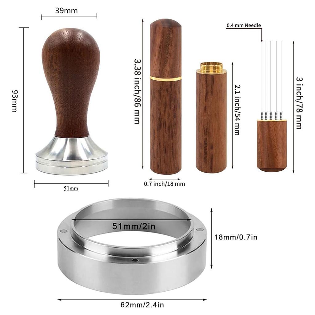 Versatile Coffee Press Coffee Tamper Coffee Needle Stirrer Coffee Dosing Rings Coffee Tool Perfect Gift for Coffee Lover