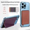 Magnetic Card Holder for Apple 16 Pro Max: Universal MagSafe PU Card Sleeve & ID Holder