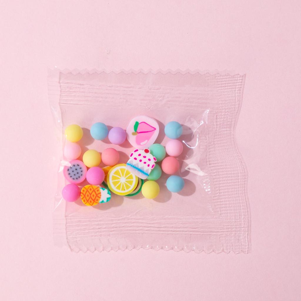 Полимерная глина Макарон Бусины и Гранулы Жемчужного Сахара для DIY Слайма, Эпоксидки и Поделок