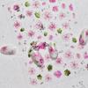 1pcs 5D Rabbit Nail Stickers Cartoon Pink Blue Flower Adhesive Nail Art Decorations Decals Slider DIY