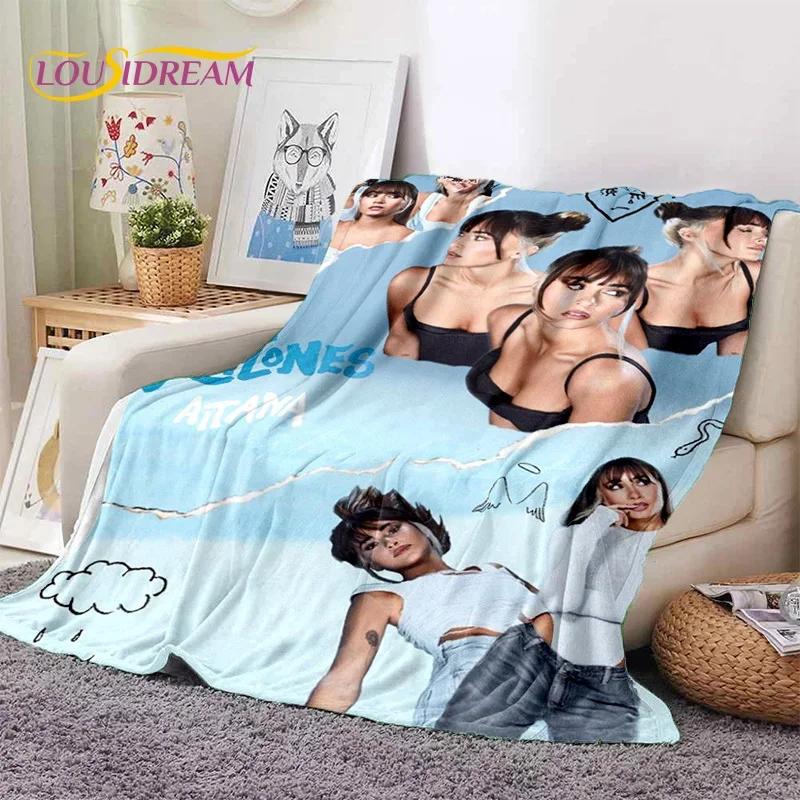 3D Cute Aitana Spanish Singer Soft Flannel Blanket for Beds Bedroom Sofa Picnic,Throw Blanket for Cover Outdoor Leisure Nap Gift