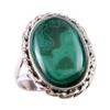 Natural Malachite Gemstone 925 Solid Sterling Silver Jewelry Ring Size 7.5 f3E35