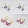 Chic Purple And Pink Alloy Earrings 2022 Summer Fashion For Women
