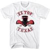 ZZ Top Eliminator Восток Техаса 1969 Мужская футболка Белая Машина Блюзовый Гитарный Стиль Рок